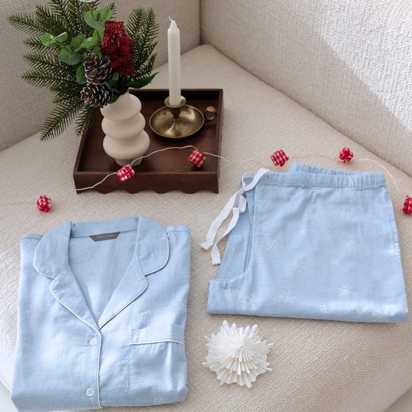 Snowflakes %100 Pamuk Kadın Pijama Takımı