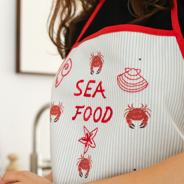 Sea Food Tasarım Mutfak Önlük Seti