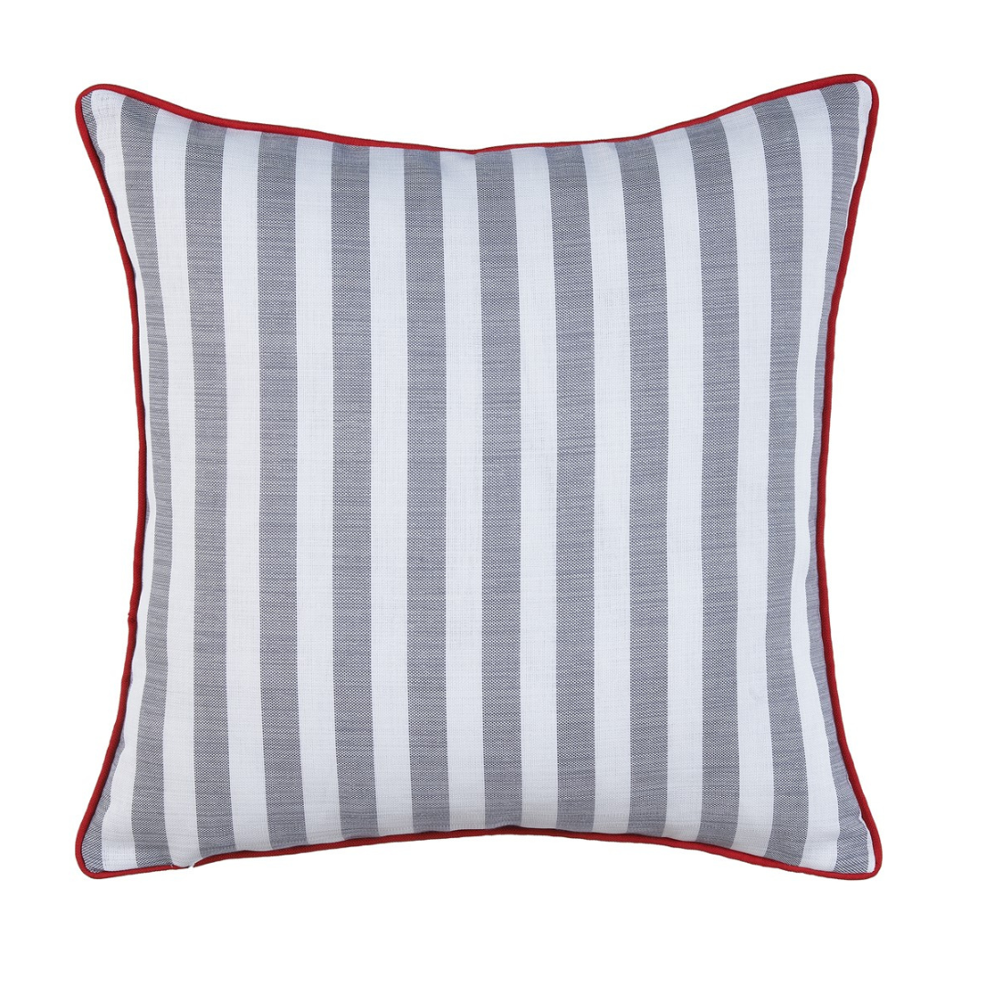 Stripe Kırlent Kılıfı 45x45 cm Füme