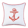 Anchor Kırlent Kılıfı 45x45 cm Füme/Kırmızı