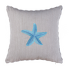 Sea Star Kırlent Kılıfı 45x45 cm Denim/Gümüş