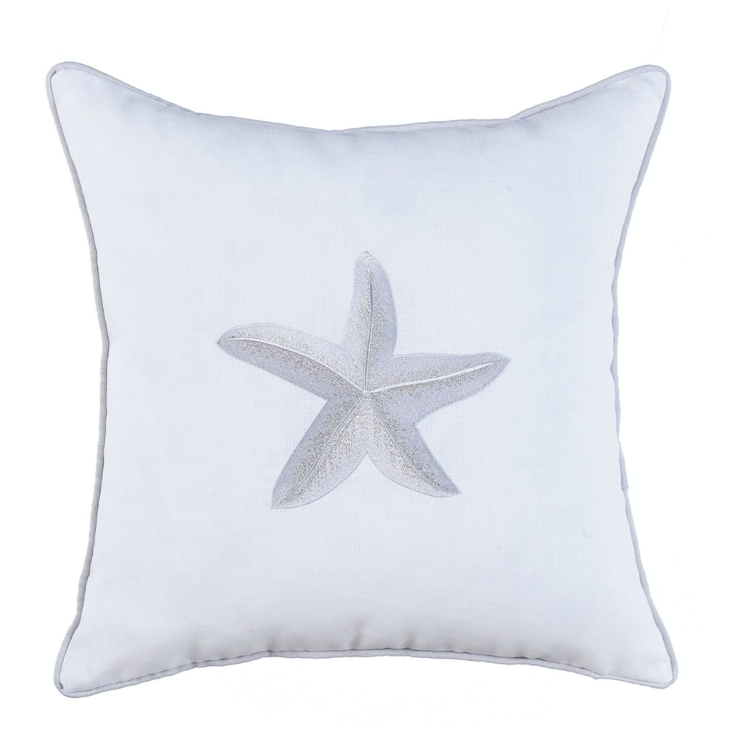 Sea Star Kırlent Kılıfı 45x45 cm Denim/Gümüş