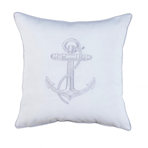 Anchor Kırlent Kılıfı 45x45 cm Füme/Kırmızı