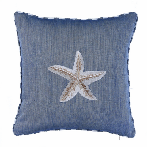 Sea Star Kırlent Kılıfı 45x45 cm Beyaz/Kırmızı