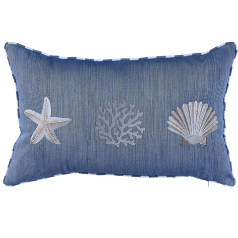 Coral Star Kırlent Kılıfı 30x50 cm Beyaz/Kırmızı